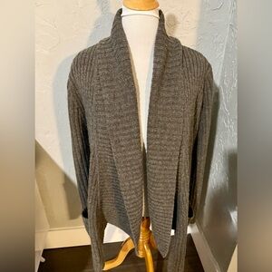 MICHAEL Michael Kors Open-Front Ribbed Cardigan - Color  Gray